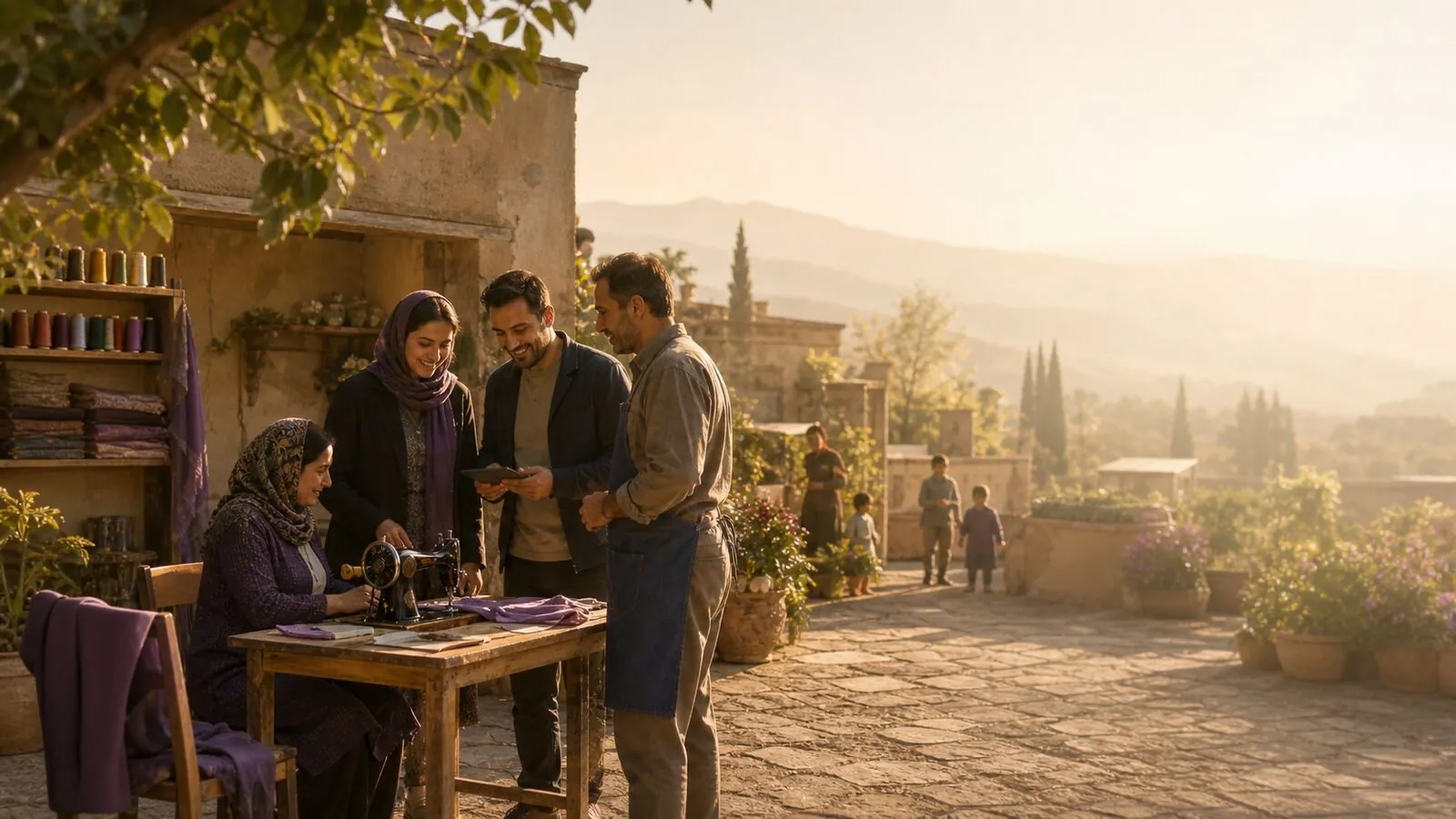 Family workshop supported by microfinance inside Iran